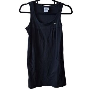 Lacoste Womens Black Cotton Sleeveless Empire Waist Mini Dress Pockets Size 34